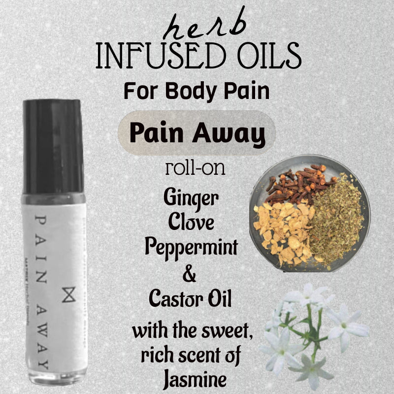 Pain Away Herb Infused Oil 10ml Steel Roller Ball