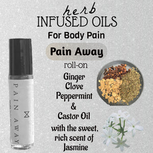 Pain Away Herb Infused Oil 10ml Steel Roller Ball